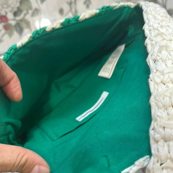 Anthropologie Striped Raffia Shoulder Bag - Picture 9 of 14